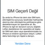 iphone SIM geçerli değil